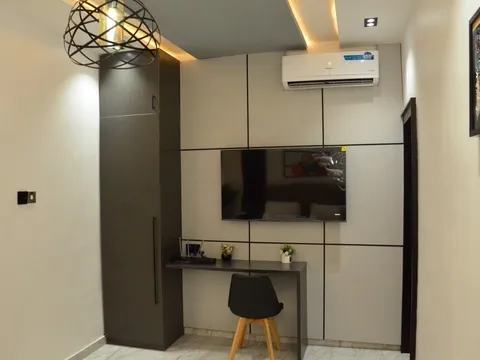 Work desk with television
