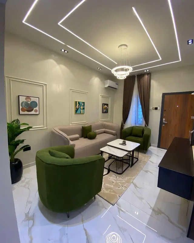 Sitting room with seating and daylight