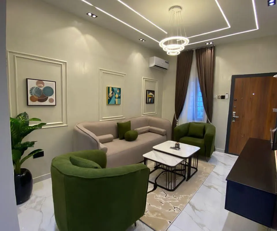Sitting room with seating and daylight
